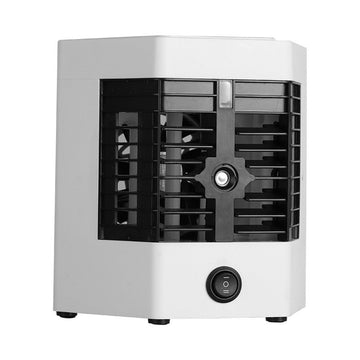 Ventilateur 17 cm Deux modes Humidification par brumisation Double bac à glaçons pour le refroidissement Ventilateur brumisateur